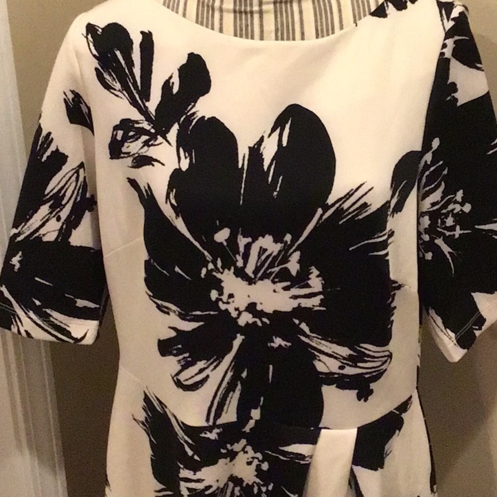 Julian Taylor Floral Zippered Dress Size 16 - Picture 2 of 6